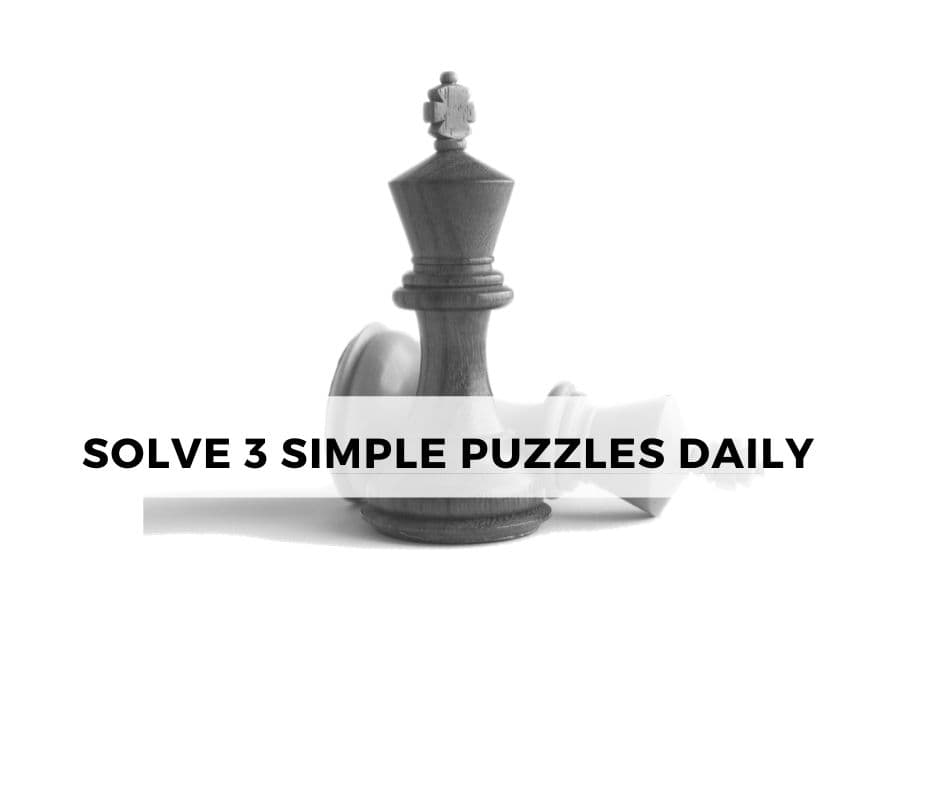 Solve 3 simple puzzles daily