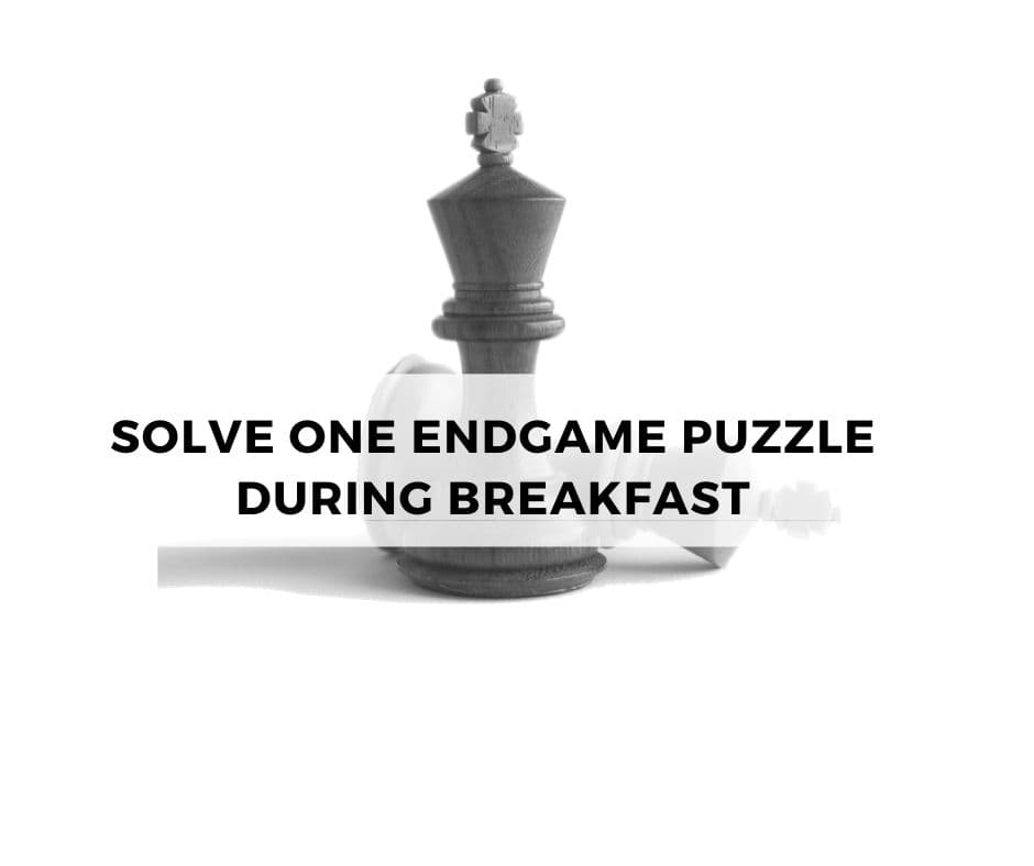 Solve one endgame puzzle during breakfast