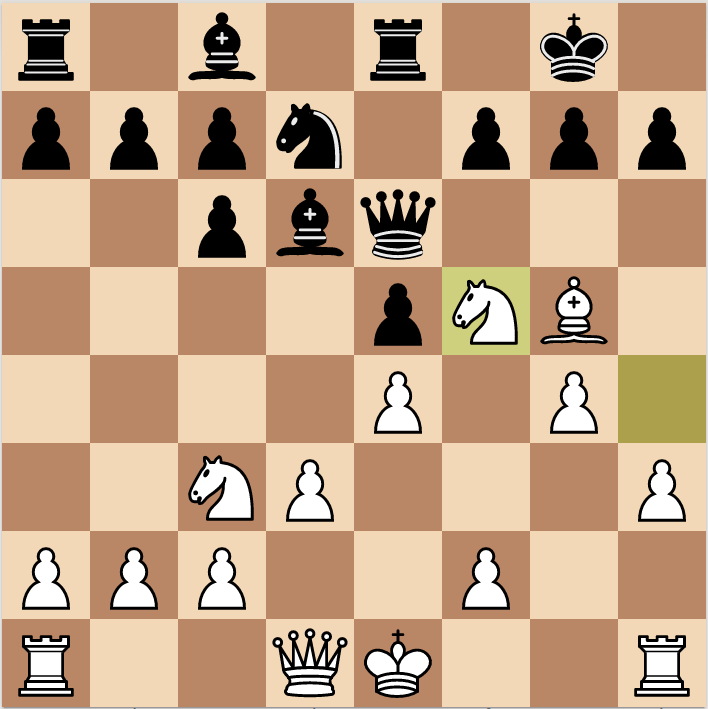 Opening stage in the game Carlsen vs Grischuk