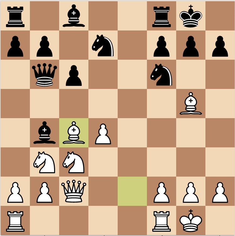 First key position in the game Carlsen vs Kasparov