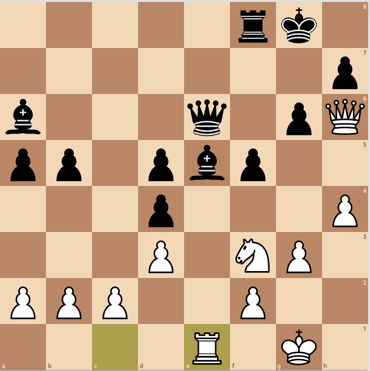 Second key position from Fischer's attack against Geller