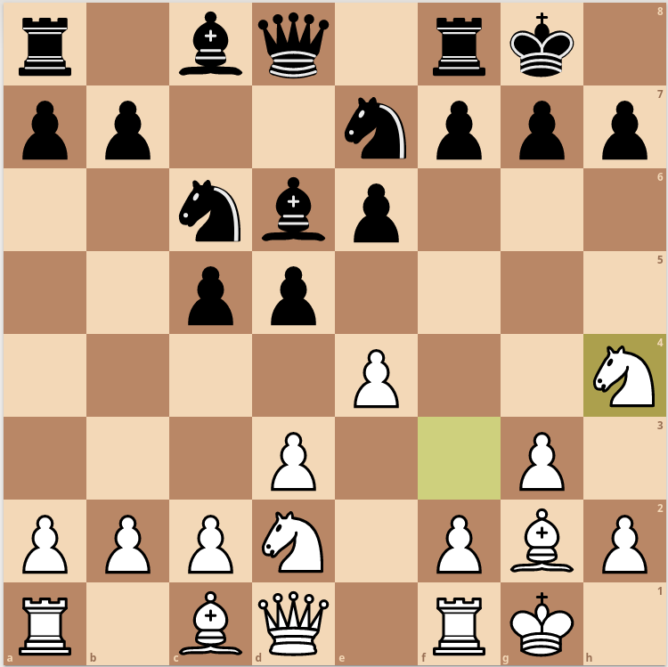 Second key position from Fischer's attack against Geller