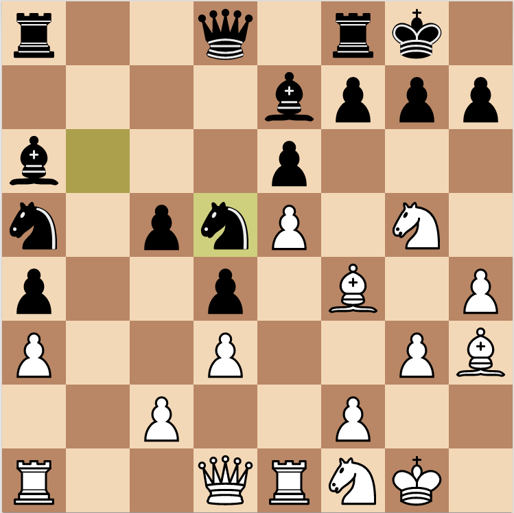 First key position in Fischer's Attack against Myagmarsuren