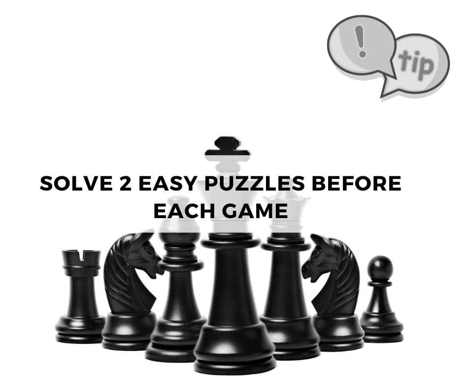 Solve 2 easy puzzles before each game