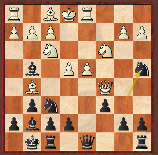First analysis position of the game Byrne-Fischer