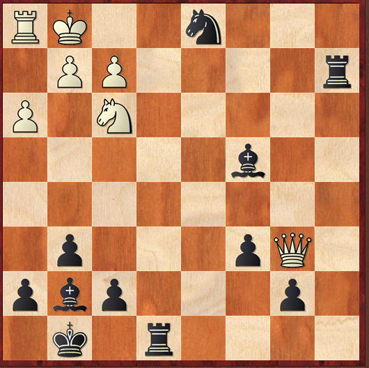 Last analysis position of the game Byrne-Fischer